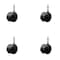 Service Caster 2'' Black Metal Hood Twin Wheel Caster Nylon Wheels 3/8 Thread Stem , 4PK SCC-TS02S50D-NYS-FB-381615-4 - alternate 1